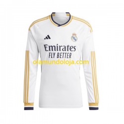 Camisola Real Madrid Rodrygo Goes 11 Criança Equipamento Primeiro 2023-2024 Manga Comprida
